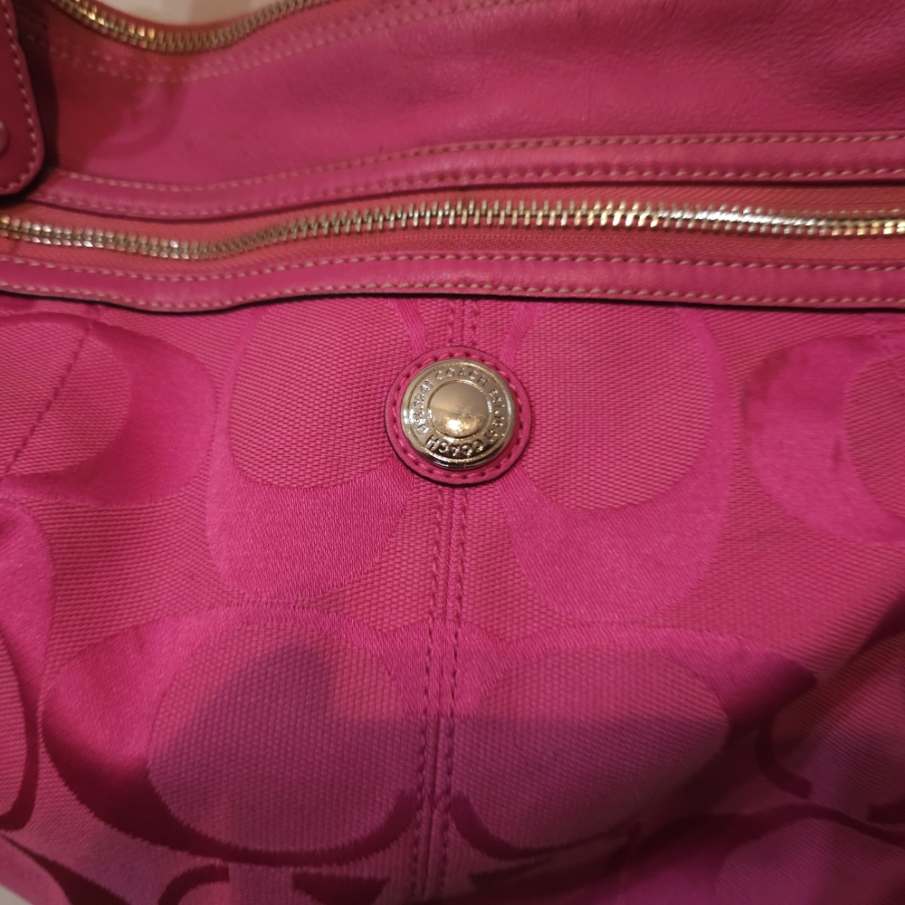 Vintage Pink Coach Shoulder Bag